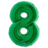 Palloncino Mylar 40'' (100cm) Numero 8 Green di Grabo Srl