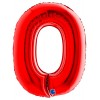 Palloncino Mylar 40'' (100cm) Numero 0 Red di Grabo Srl