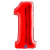 Palloncino Mylar 40'' (100cm) Numero 1 Red di Grabo Srl