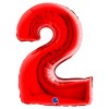 Palloncino Mylar 40'' (100cm) Numero 2 Red di Grabo Srl