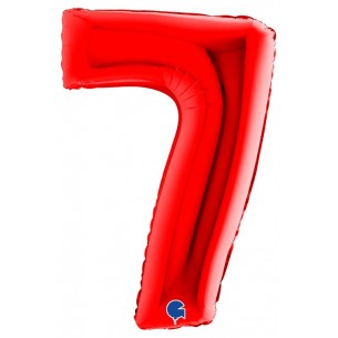 Palloncino Mylar 40'' (100cm) Numero 7 Red di Grabo Srl