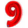 Palloncino Mylar 40'' (100cm) Numero 9 Red di Grabo Srl