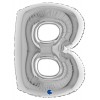 Palloncino Mylar 40'' (100cm) Lettera B Silver (Argento) di Grabo Srl