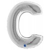 Palloncino Mylar 40'' (100cm) Lettera C Silver (Argento) di Grabo Srl