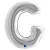 Palloncino Mylar 40'' (100cm) Lettera G Silver (Argento) di Grabo Srl