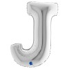 Palloncino Mylar 40'' (100cm) Lettera J Silver (Argento) di Grabo Srl