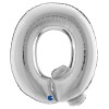 Palloncino Mylar 40'' (100cm) Lettera Q Silver (Argento) di Grabo Srl