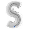Palloncino Mylar 40'' (100cm) Lettera S Silver (Argento) di Grabo Srl