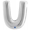 Palloncino Mylar 40'' (100cm) Lettera U Silver (Argento) di Grabo Srl