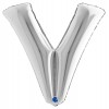 Palloncino Mylar 40'' (100cm) Lettera V Silver (Argento) di Grabo Srl