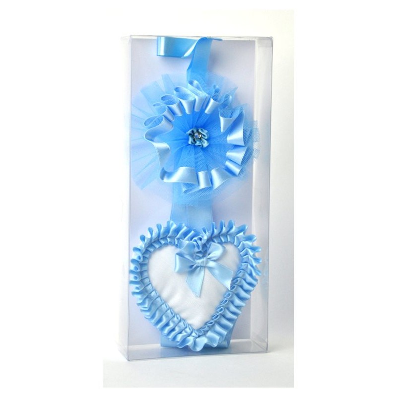 Fiocco Nascita Cuoricino Celeste di Yaya'S Creations Srl