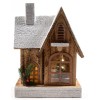Casa Natalizia in Legno con Luci H.32x23x11cm di Mercury Srl
