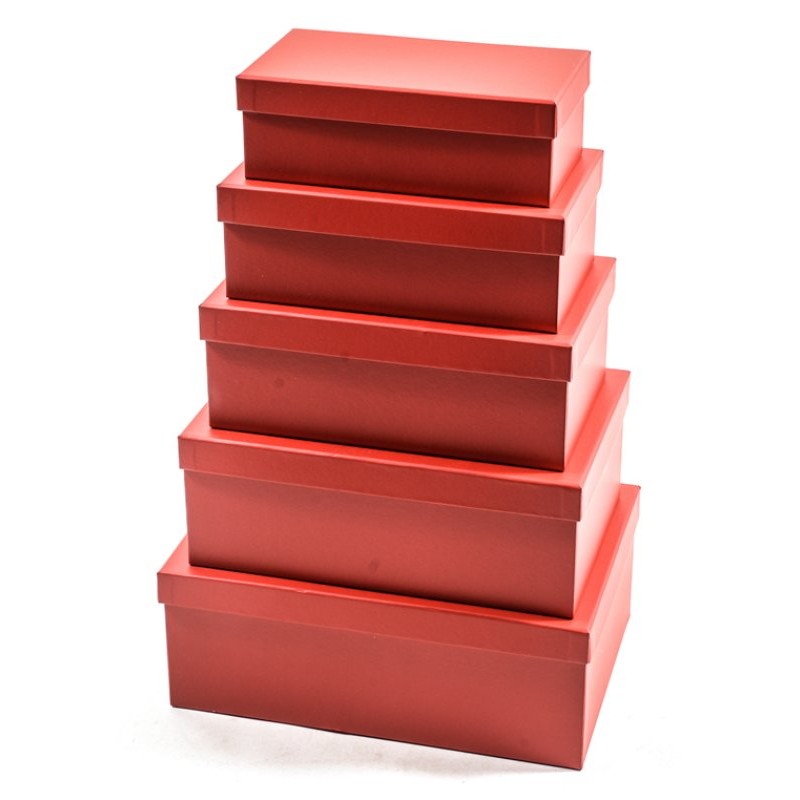 Set 5 Scatole Rettangolari 28x19,5xh.10,5 di Mercury Srl
