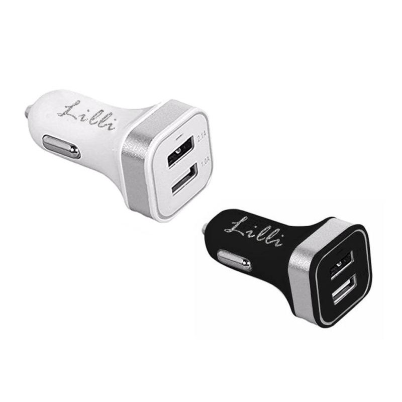 Caricatore X Auto 2 Usb B/N di Italighter