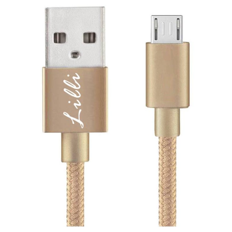 Cavo Micro Usb Nylon Gold 2mt Jpx-169 di Italighter