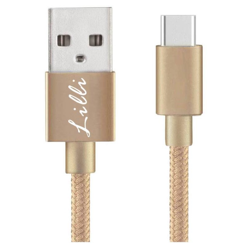 Cavo C-Type Nylon Gold 2mt Jpx-170 di Italighter