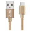 Cavo C-Type Nylon Gold 2mt Jpx-170 di Italighter