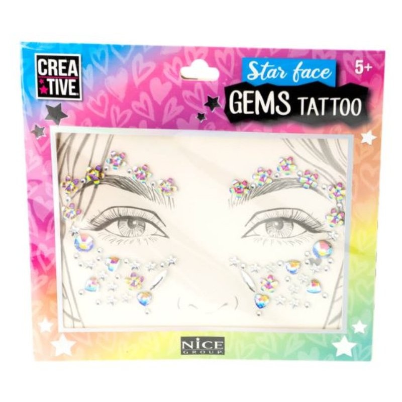Star Face Gems Tattoo di Nice