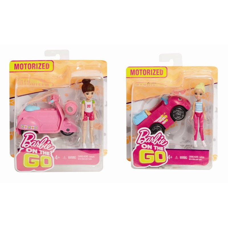 Barbie Parti e Via + Veicolo Ass.To di Mattel Barbie