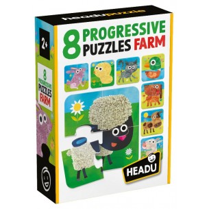 8 Progressive Puzzle The Farm di Headu Educational Puzzle