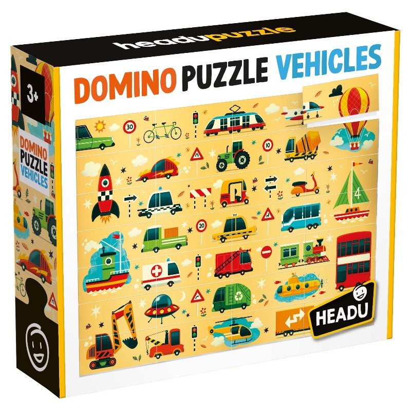 Domino Puzzle Vehicles di Headu Educational Puzzle
