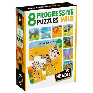 8 Progressive Puzzles Wild di Headu Educational Puzzle