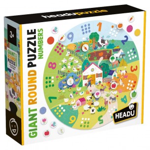 Giant Round Puzzle Numbers di Headu Educational Puzzle