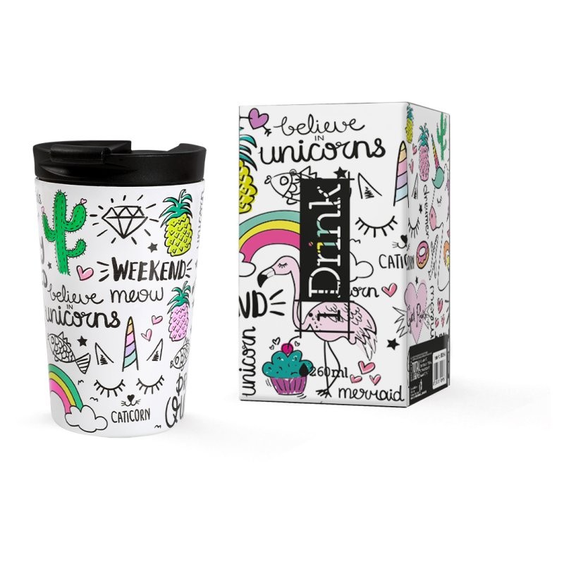 Travel Mug 260 Ml Unicorn di I-Total