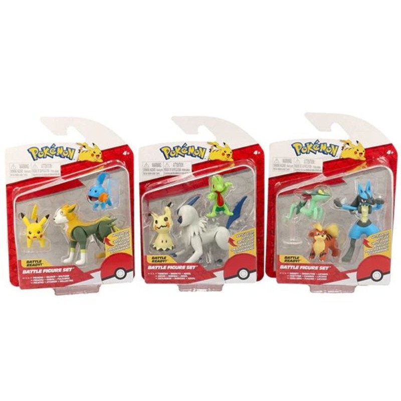Poke'Mon Battle Figure Set 3 Personaggi (Assortimento) 1 di Reitoys Pokemon