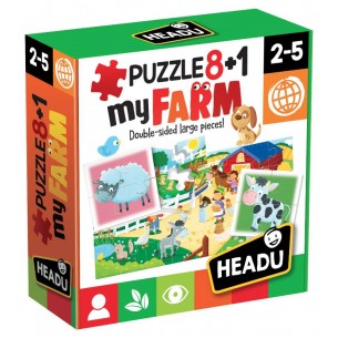 Puzzle 8+1 Farm di Headu Educational Puzzle