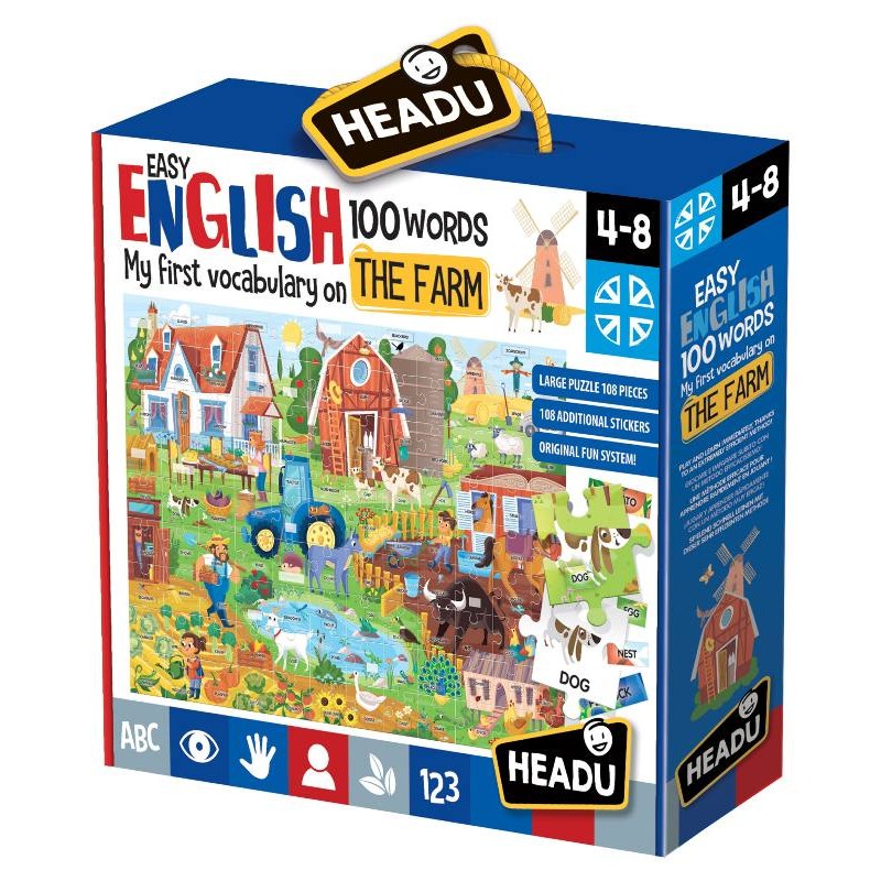 Easy English 100 Words Farm di Headu