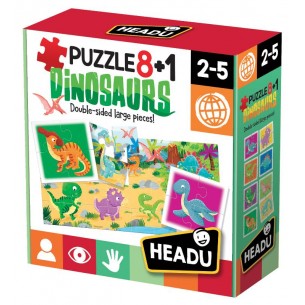 Puzzle 8+1 Dinosaurs di Headu Educational Puzzle