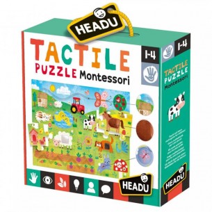 Tactile Puzzle Montessori Farm di Headu Educational Puzzle