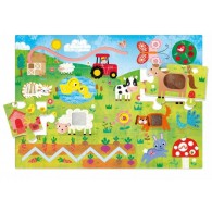 Tactile Puzzle Montessori Farm di Headu Educational Puzzle