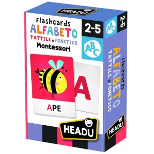 Flashcards Alfabeto Tattile e Fonetico Montessori di Headu Baby Educational