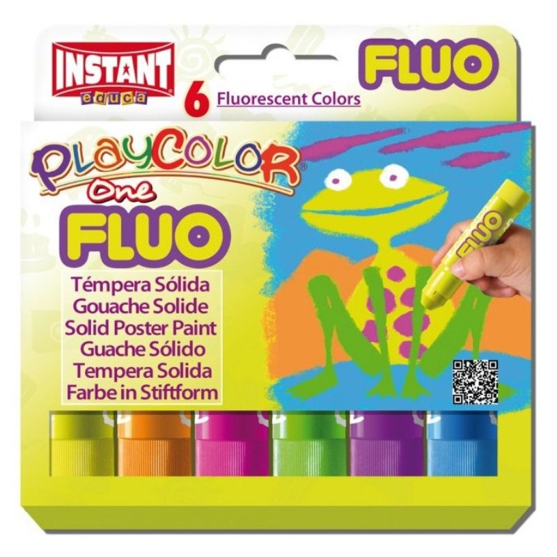 Tempera Solida Istant Fluo Playcolor 6 di Wirth & Goffi Snc