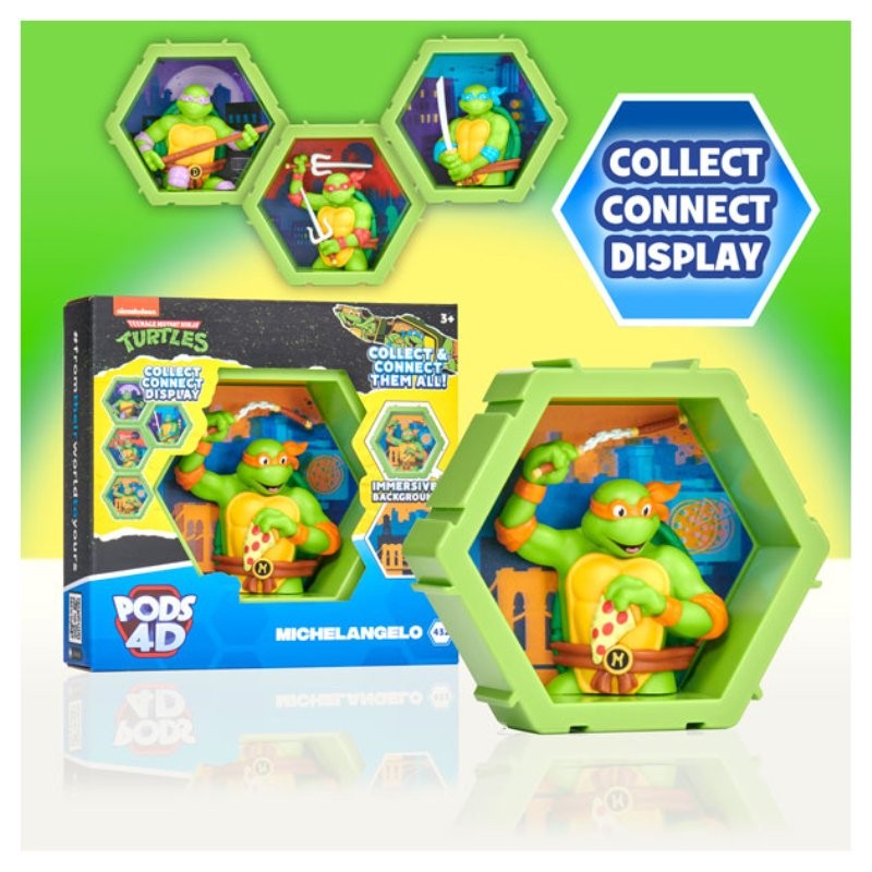 Pod 4d Teenage Mutant Turtles Asst. 4 (6 Michelangelo, 6 Raffaello, 6 Donatello, 6 Leonardo) di Imc