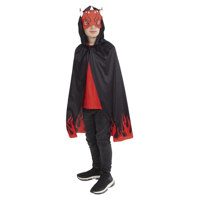 Set Supereroe Diavolo (Mantello Stampato, Maschera) di Rubie'S Costume Company