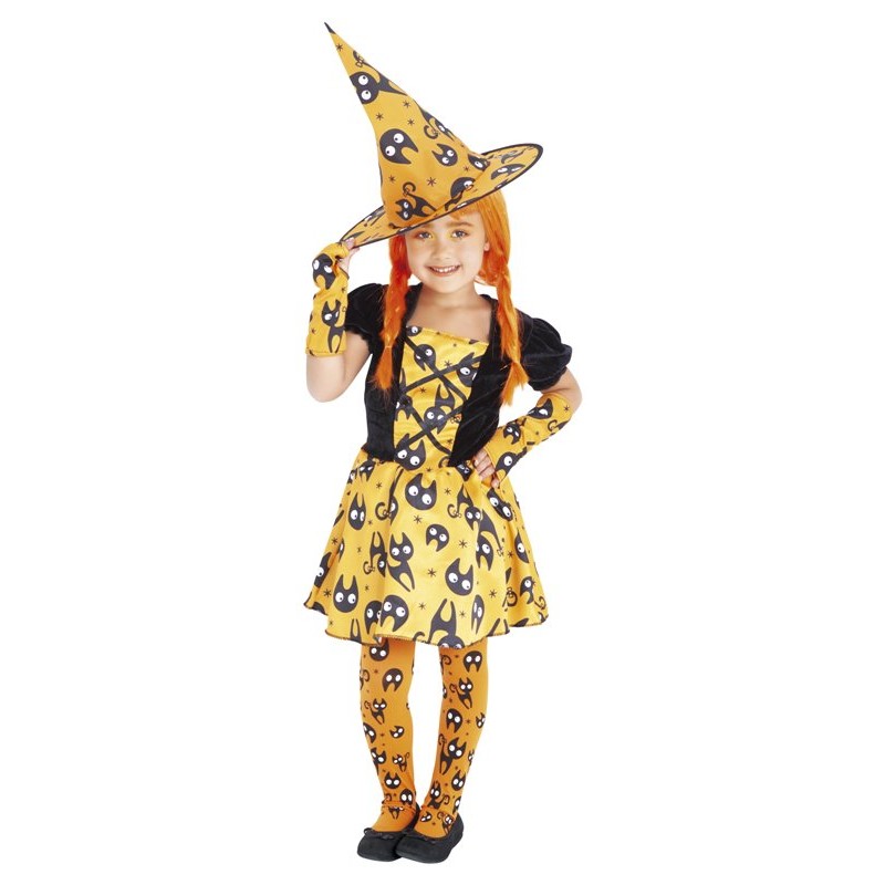 Strega Gattini Arancione 7-8 Anni / 122-128cm di Rubie'S Costume Company