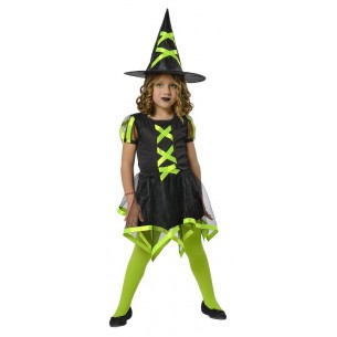Costume Strega alla Moda Verde 7-8 Anni / 122-128cm di Rubie'S Costume Company