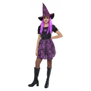Costume Strega Ragnatela Rosa Fluo 9-10 Anni / 134-140cm di Rubie'S Costume Company