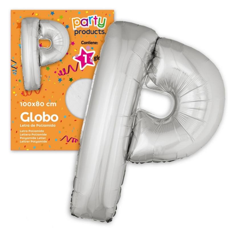 (Mylar-Poliammide) Palloncino Lettera P Argento 100 X 80 Cm di Juinsa - Juguetes Industriales, S.A.
