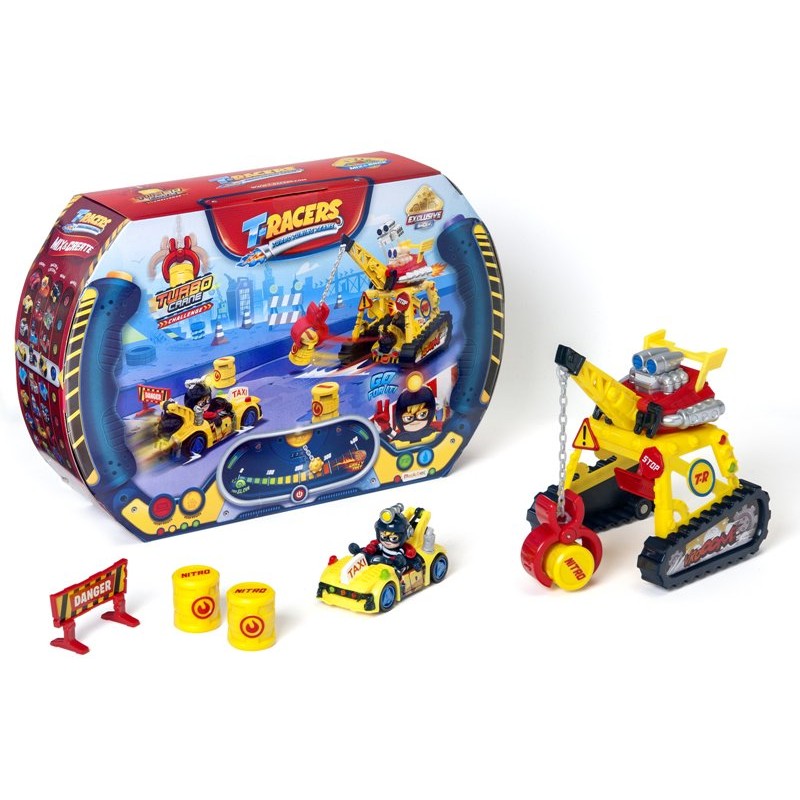 T-Racers Playset 1x4 Turbo Crane di Magic Box