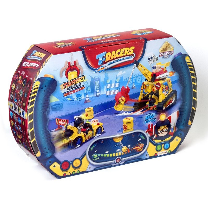 T-Racers Playset 1x4 Turbo Crane di Magic Box