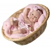 Bambola Rosa 25cm in Cesta di Rauber