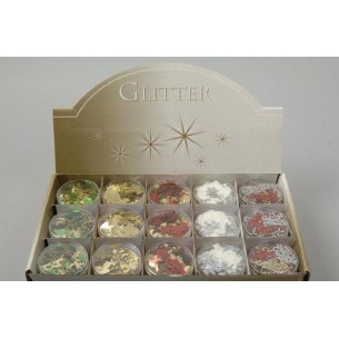 Glitter Figures, Colour: Assorted, Size: Dia6x1cm di Kaemingk