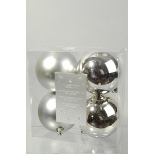 Baubles Shatterproof Mix Silver di Kaemingk