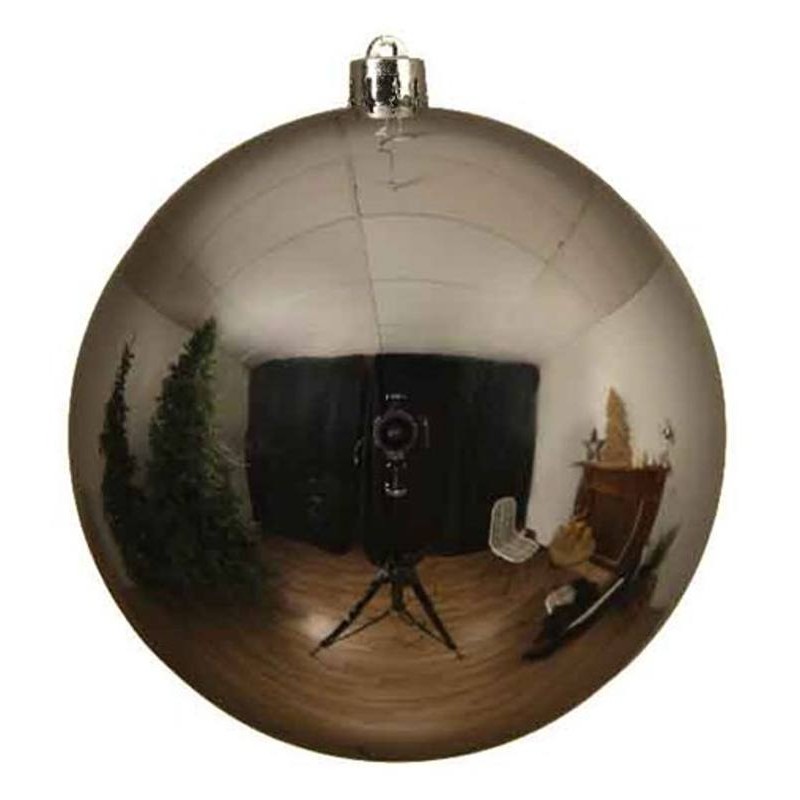 Baubles Shatterproof Shiny Silver di Kaemingk
