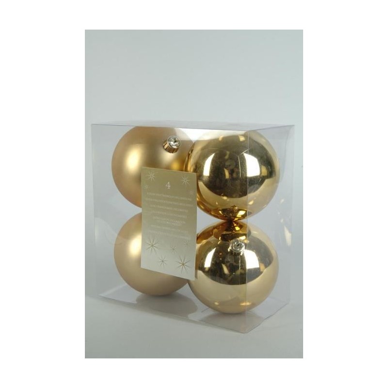 Baubles Shatterproof Mix Light Gold di Kaemingk