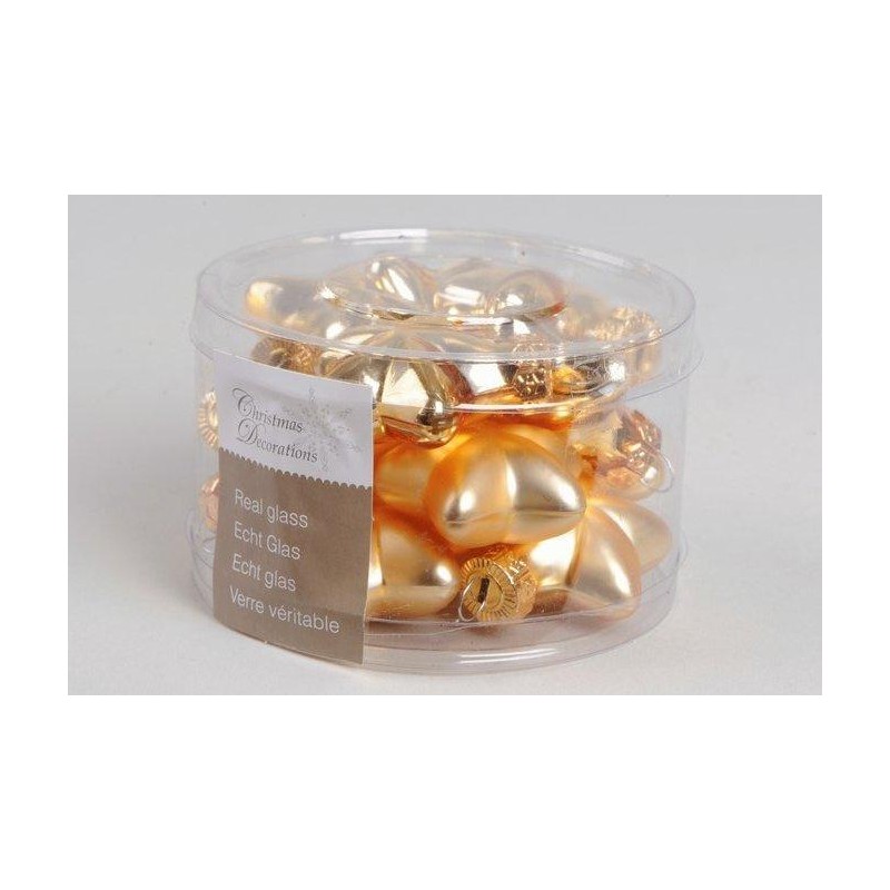 Glass Mini Stars Shiny-Matt Light Gold di Kaemingk